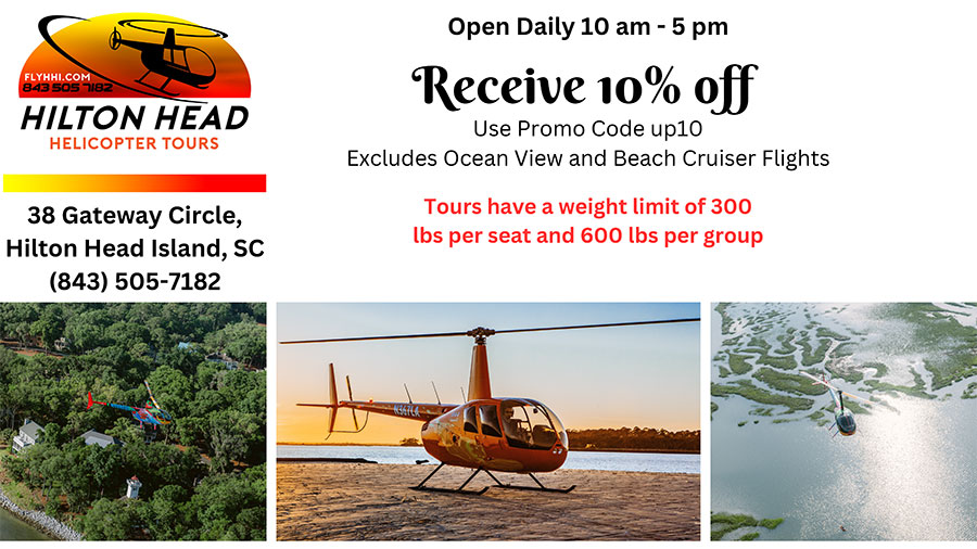 Hilton Head Helicopter Tours Discount Offer